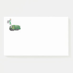 Klebezettel Müllwagen Post-it Klebezettel