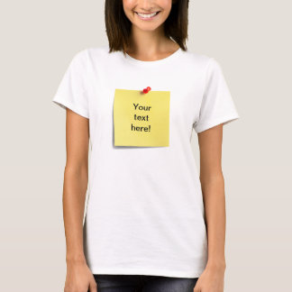 Klebrige Anmerkungs-T - Shirt-Schablone - addieren T-Shirt