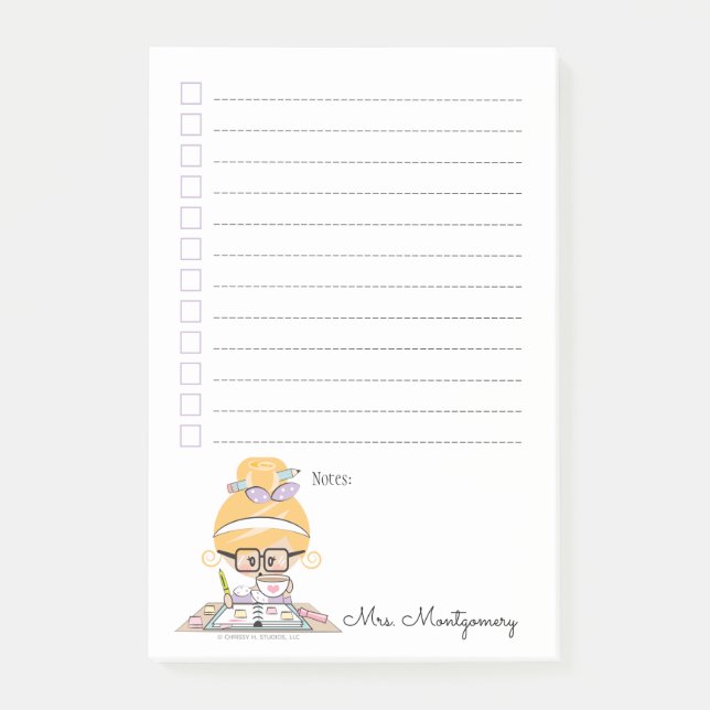 Klebriger Post-it Klebezettel (Vorderseite)