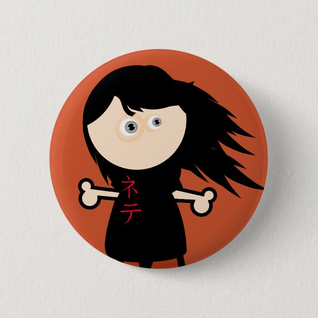 Klebriges Mädchen #1 Button (Vorderseite)