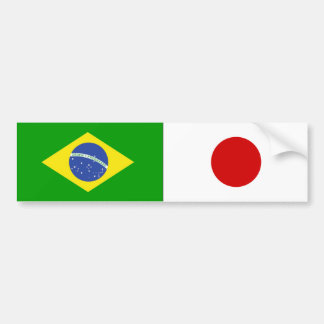 KLEBSTOFF des WAGENS FAHNEN BRASILIEN und JAPAN Autoaufkleber