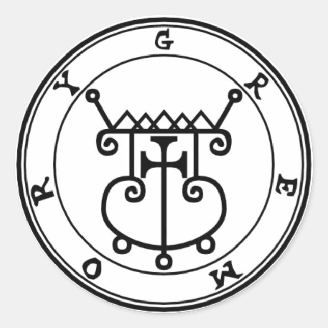 Klebstoff Gremory Goétia Runder Aufkleber (Vorderseite)