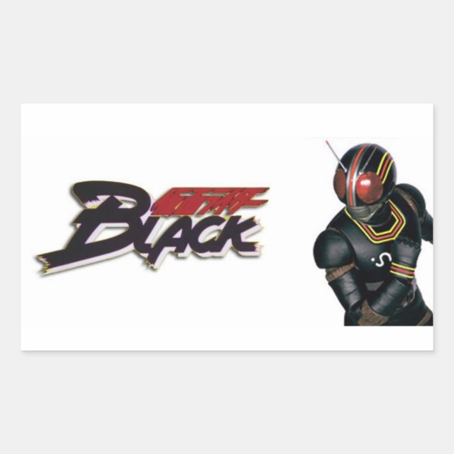 Klebstoff Kamen Rider BLACK Rechteckiger Aufkleber (Vorderseite)