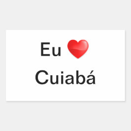 Klebstoff liebe ich Cuiabá Rechteckiger Aufkleber