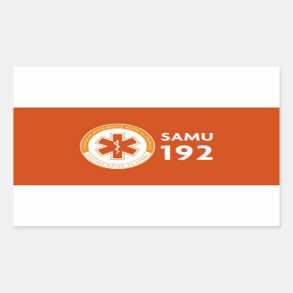 Klebstoff Logomarca SAMU 192 - tiefe Überschrift Rechteckiger Aufkleber
