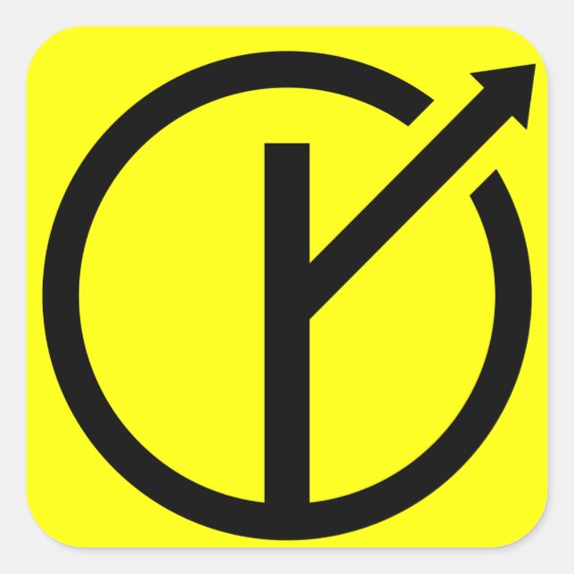 Klebstoff MGTOW - Mann, der den eigenen Weg mäht Quadratischer Aufkleber (Vorderseite)