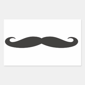 Klebstoff Mustache Rechteckiger Aufkleber