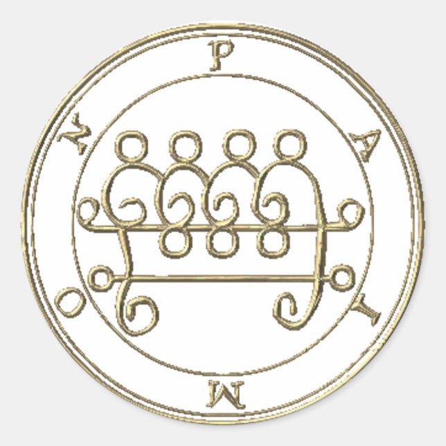 Klebstoff Paimon 2 Goétia Runder Aufkleber (Vorderseite)