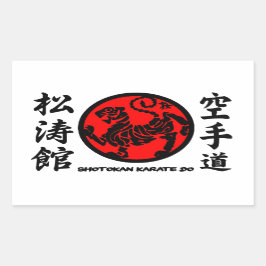 Klebstoff Shotokan gebe ich Rechteckiger Aufkleber