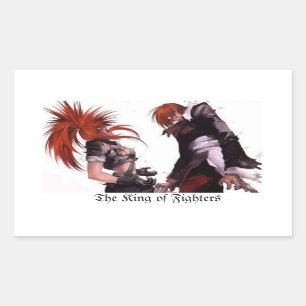 Klebstoff the king of fighters rechteckiger aufkleber