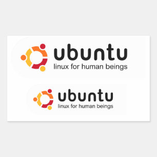 Klebstoff Ubuntu -, wird Linux human sein beings Rechteckiger Aufkleber