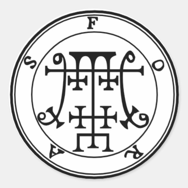 Klebstoff warst du Goétia Sein Runder Aufkleber (Vorderseite)