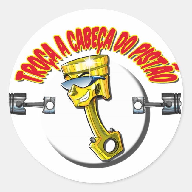 Klebstoffe Handlung Troça das Haupt von „des Runder Aufkleber (Vorderseite)