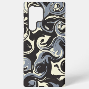 Kleckern - Schwarz, Grau und Creme Samsung Galaxy Hülle