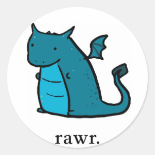 Klecks-Drache-Aufkleber Runder Aufkleber