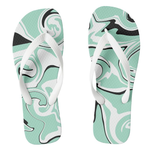 Klecks - Grün (Minze) Flip Flops (Fußbett)