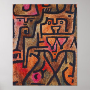 Klee Abstract Roter Abstracter Expressionistischer Poster
