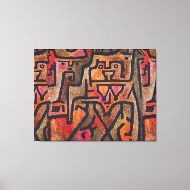 Klee Abstrakt Forest Expressionist Modern Art Leinwanddruck (Vorderseite)