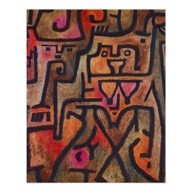 Klee Abstrakt Forest Expressionist Modern Art Poster (Vorderseite)