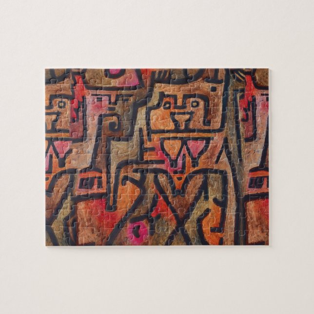 Klee Abstrakt Forest Expressionist Modern Art Puzzle (Horizontal)