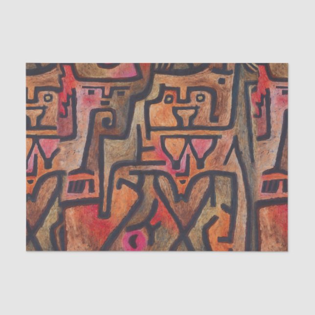 Klee Abstrakt Forest Expressionist Modern Art Seidenpapier (Vorderseite)