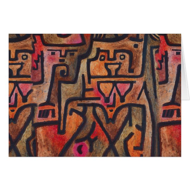 Klee Abstrakt Red Abstrakt Expressionist Nature (Vorderseite (Horizontal))