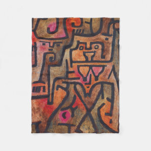 Klee Abstrakt Red Abstrakt Expressionist Nature Fleecedecke