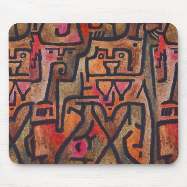 Klee Abstrakter Wald Expressionist Moderne Kunst Mousepad (Vorne)