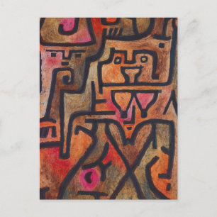 Klee Abstrakter Wald Expressionist Moderne Kunst Postkarte