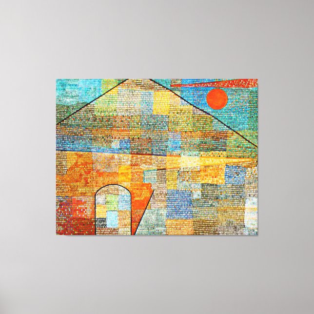 Klee - Ad Parnassus, berühmtes abstraktes Bild, Leinwanddruck (Vorderseite)