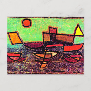 Klee - Afbahrender Dampfer Postkarte