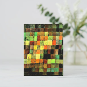 Klee - Alter Klang Abstract auf Schwarz Postkarte