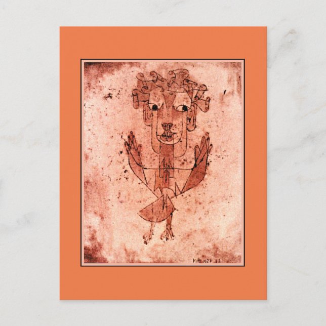 Klee - Angelus Novus (Neuer Engel) Postkarte (Vorderseite)