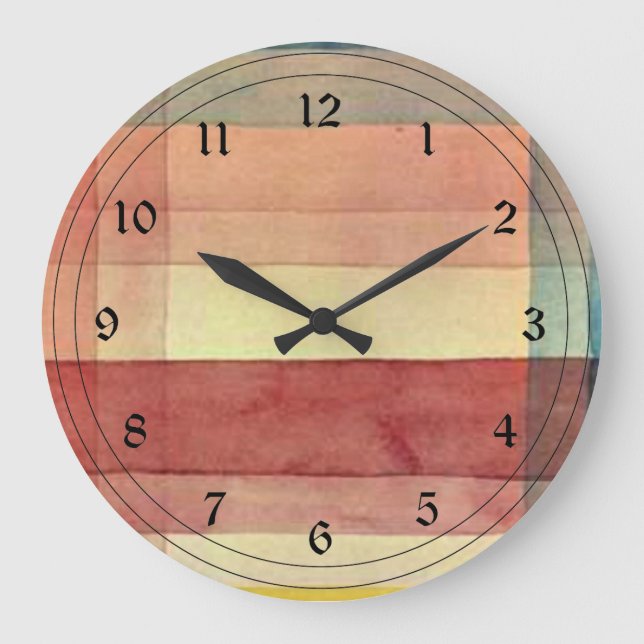 Klee - Architektur des Schlichten Große Wanduhr (Vorderseite)