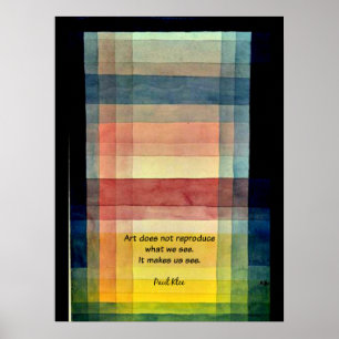 Klee - Architektur des Schlichten mit der Quotatio Poster