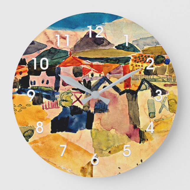 Klee - Aussicht auf Saint Germain Große Wanduhr (Vorderseite)