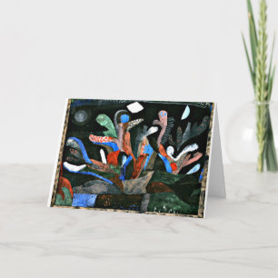 Klee - Bild eines Gartens in dunklen Farben Karte