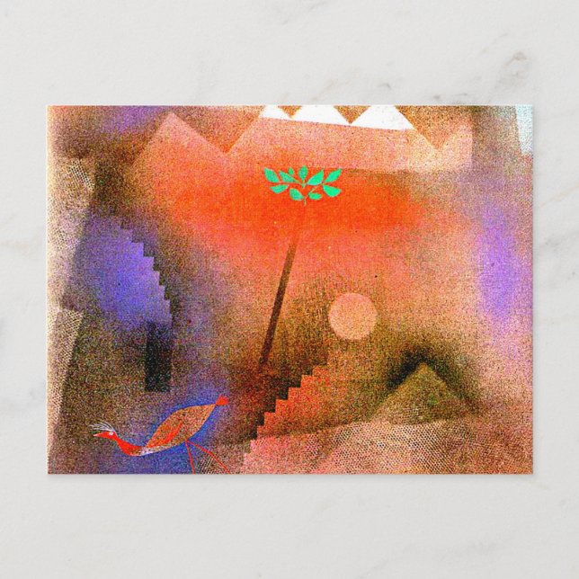 Klee - Bird Wandering Off Postkarte (Vorderseite)