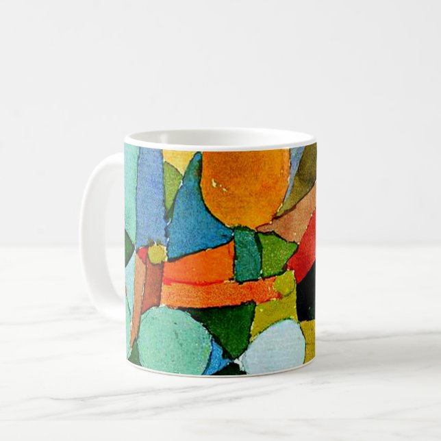 Klee - Colour-Shapes, famous painting, Kaffeetasse (Vorderseite Links)