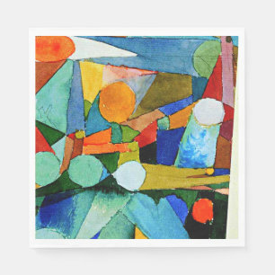 Klee - Colour-Shapes, famous painting, Serviette