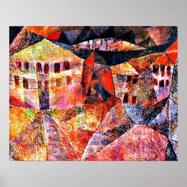 Klee - Das Hotel, berühmtes Gemälde, Poster (Vorne)