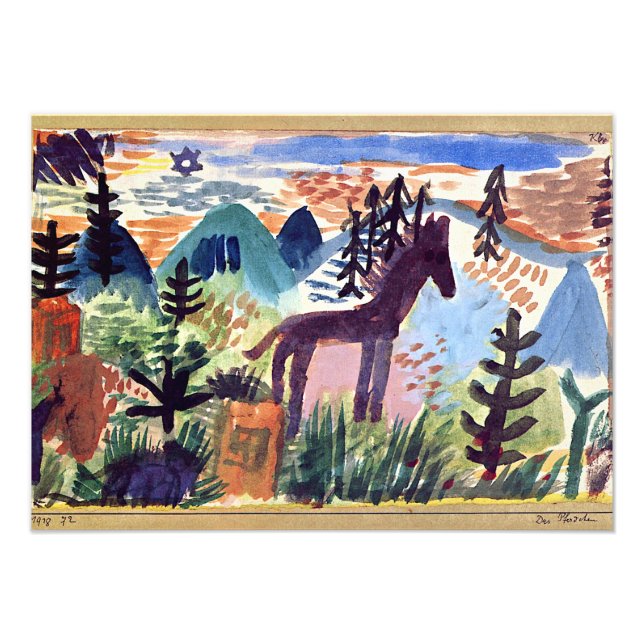 Klee - Das Pferd Fotodruck (Vorne)