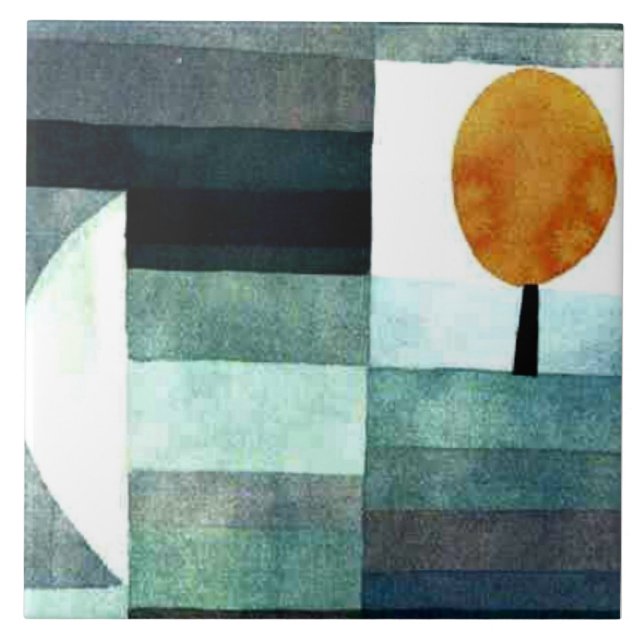 Klee - Der Bote des Herbstes Fliese (Vorderseite)