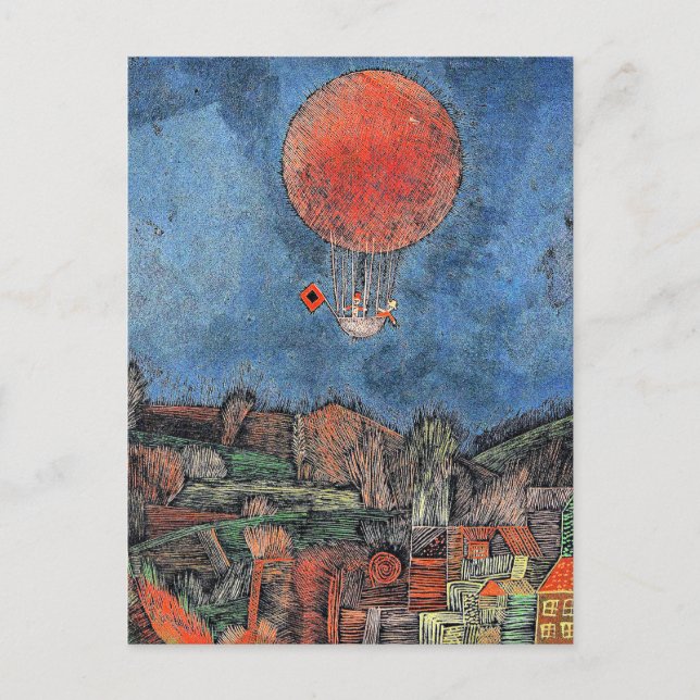 Klee - Der Luft-Ballon Postkarte (Vorderseite)