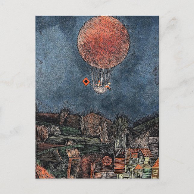 Klee - Der Luftballon Postkarte (Vorderseite)