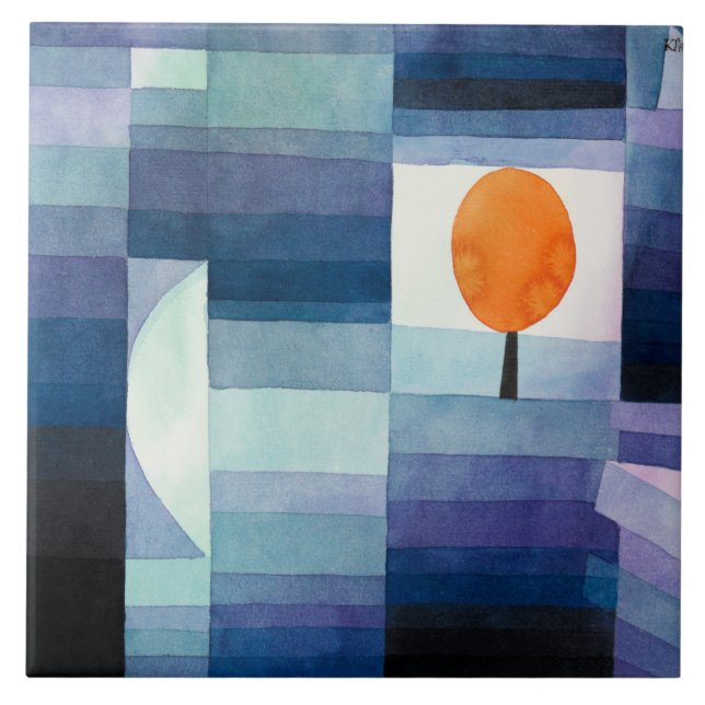 Klee - Der Vorbote des Herbstes Fliese (Vorderseite)