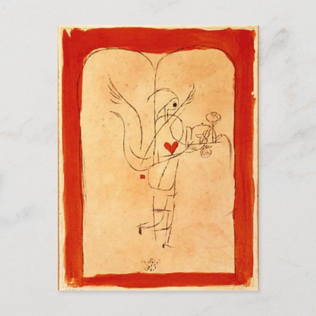 Klee - Ein Geist serviert ein kleines Frühstück Postkarte (Vorderseite)