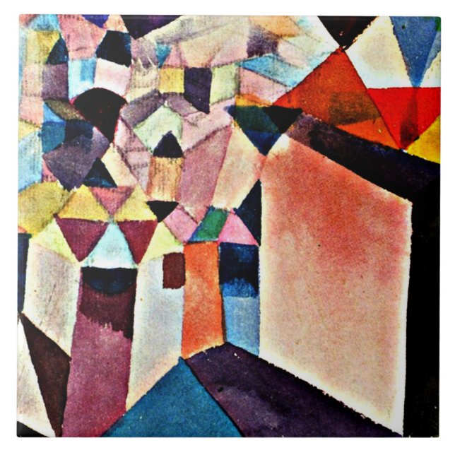 Klee - Einblick in eine Stadt Fliese (Vorderseite)