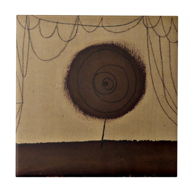 Klee - Eine Blume führt auf Fliese (Vorderseite)