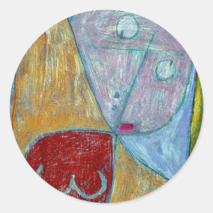 Klee - Engel noch feminin Runder Aufkleber